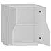 Credenza Domenico, Madia Da Cucina A 2 Ante Geometriche, Buffet Da Soggiorno, Madia Da Cucina, 100% Made In Italy, Cm 79x43h86, Bianco Lucido - Foto miniatura 4