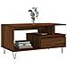 Tavolino Salotto Rovere Marrone 90x49x45 Cm Legno Multistrato - Foto miniatura 3