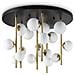 Plafoniera Moderna Perlage Metallo Nero 18 Luci G9 15w 3000k Ip20 - Foto miniatura 1