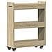 Mobile Con Ruote Rovere Sonoma 60x22x79 Cm In Legno Multistrato - Foto miniatura 2