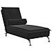 Chaise Longue Massaggi con Cuscino a Rullo Nero in Velluto - Foto miniatura 2