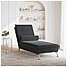 Chaise Longue Massaggi con Cuscino a Rullo Nero in Velluto - Foto miniatura 3