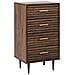Cassettiera 4 Cassetti Keith Marrone Scuro - Foto miniatura 2