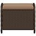 Sgabello Giardino con Cuscino Marrone 58x46x46 cm in Polyrattan - Foto miniatura 2