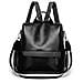 Zaino Da Donna In Pelle Pu Alla Moda - Borsa A Tracolla Elegante E Versatile Black - Foto miniatura 1