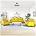 Set Di Divani 3 Pz Con Cuscini Giallo In Velluto - Foto miniatura 3
