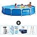 Piscina Fuori Terra - In Giro - 366x366x76 Cm - Blu - Include Accessori Coordinati Cb95 - Foto miniatura 1