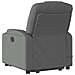 Poltrona Alzapersona Massaggi Reclinabile Grigio Scuro Tessuto - Foto miniatura 4