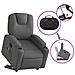 Poltrona Alzapersona Massaggi Reclinabile Grigio Scuro Tessuto - Foto miniatura 5