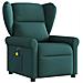 Poltrona Massaggiante Reclinabile Elettrica Verde Scuro Tessuto - Foto miniatura 3