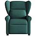 Poltrona Massaggiante Reclinabile Elettrica Verde Scuro Tessuto - Foto miniatura 4