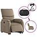 Poltrona Alzapersona Reclinante Elettrica Cappuccino Similpelle - Foto miniatura 5