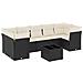 Set Divani da Giardino con Cuscini 8 pz Nero in Polyrattan - Foto miniatura 1
