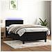 Letto a Molle con Materasso e LED Nero 100x200 cm in Velluto - Foto miniatura 2