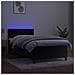Letto a Molle con Materasso e LED Nero 100x200 cm in Velluto - Foto miniatura 3