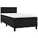 Letto a Molle con Materasso e LED Nero 100x200 cm in Velluto - Foto miniatura 4