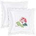 Set Di 2 Copricuscini Ricamati Con Fiori Di Ortensia 40x40 Cm - Foto miniatura 3