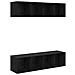 Set mobile TV 2 pcs Rovere nero 37 x 37 x 142.5 cm - Foto miniatura 1