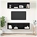 Set mobile TV 2 pcs Rovere nero 37 x 37 x 142.5 cm - Foto miniatura 2