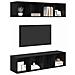Set mobile TV 2 pcs Rovere nero 37 x 37 x 142.5 cm - Foto miniatura 3
