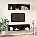 Set mobile TV 2 pcs Rovere nero 37 x 37 x 142.5 cm - Foto miniatura 4