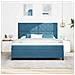 Letto a Sorgente LED Blu Scuro 180 x 200 cm Tessuto - Foto miniatura 4