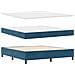 Letto a Sorgente LED Blu Scuro 180 x 200 cm Tessuto - Foto miniatura 7