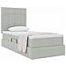 Letto con contenitore e materasso Grigio chiaro 90 x 200 cm - Foto miniatura 3