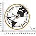 Orologio Da Parete World New Con Mappamondo In Ferro E Legno - Foto miniatura 6