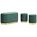 Panca Con Portaoggetti Vkh876-verde-poliestere-80x37x42 Cm - Foto miniatura 4