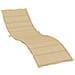 Cuscino per Lettino Prendisole Beige Mélange 200x70x4cm Tessuto - Foto miniatura 1