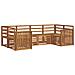 Set divani 6 pcs Naturale Legno di Acacia Massello - Foto miniatura 1