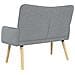 Sofa a Due Posti Grigio chiaro 115 x 61 x 87 cm Tessuto - Foto miniatura 6