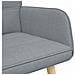 Sofa a Due Posti Grigio chiaro 115 x 61 x 87 cm Tessuto - Foto miniatura 7