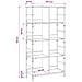 Libreria Rovere nero 78,5 x 33 x 153 cm metallo PB - Foto miniatura 5