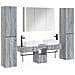 Set di mobili per il bagno 6 pcs Sonoma grigio - Foto miniatura 1