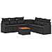 Set di divani 8 pz Nero Rattan sintetico e Acciaio - Foto miniatura 1