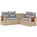 Set di divani 5 pz Beige e Grigio Chiaro - Foto miniatura 1