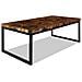 Tavolino Da Caffè In Legno Di Teak E Resina 110x60x40 Cm - Foto miniatura 3