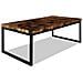 Tavolino Da Caffè In Legno Di Teak E Resina 110x60x40 Cm - Foto miniatura 4