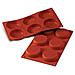 Stampo 6 Tortine 8x1,8cm Classic Silicone Terracotta - Foto miniatura 1