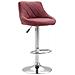 Sgabello Design Lazio In Similpelle I Sgabello Girevole Con Poggiapiedi I Sedia Alta Da Cucina Regolabile 83-104 CM I Sgabello Bar Imbottito Bordeaux - Foto miniatura 1