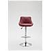 Sgabello Design Lazio In Similpelle I Sgabello Girevole Con Poggiapiedi I Sedia Alta Da Cucina Regolabile 83-104 CM I Sgabello Bar Imbottito Bordeaux - Foto miniatura 2