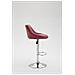 Sgabello Design Lazio In Similpelle I Sgabello Girevole Con Poggiapiedi I Sedia Alta Da Cucina Regolabile 83-104 CM I Sgabello Bar Imbottito Bordeaux - Foto miniatura 3