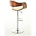 Set 2 Sgabelli rétro Kingston con Braccioli I Sgabelli Bar Girevole 360° in Similpelle E Legno I Coppia Sgabelli Alti Bancone Regolabili 63-77 CM Noce / Crema - Foto miniatura 4