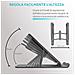 Ni - Supporto Pc Portatile, Porta Pc Pieghevole, Laptop Stand Con 7 Tipi Di Angoli Regolabili, Alluminio Stand Ventilato Supporto Per Computer / macbook / pro / air / ipad / laptop / notebook 10-17"" Grigio - Foto miniatura 4
