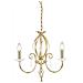 Lampadario 3 Luci Finitura Ottone Lucido, E14 - Foto miniatura 2