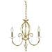 Lampadario 3 Luci Finitura Ottone Lucido, E14 - Foto miniatura 1