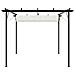 Pergola da Giardino Tetto Retrattile Bianco Crema 3x3 m Acciaio - Foto miniatura 4