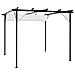 Pergola da Giardino Tetto Retrattile Bianco Crema 3x3 m Acciaio - Foto miniatura 5